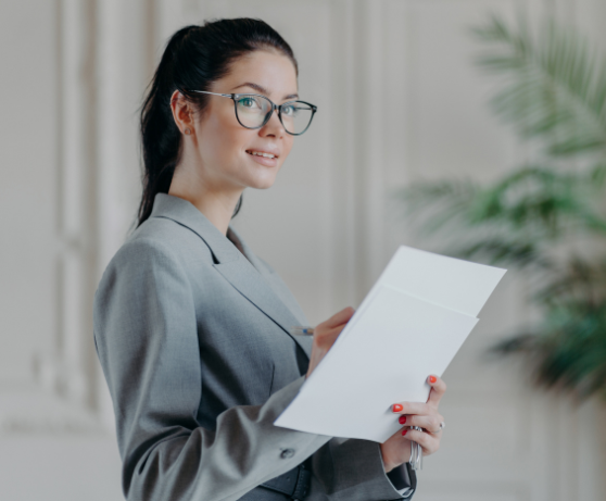 Block-women-holding-documents